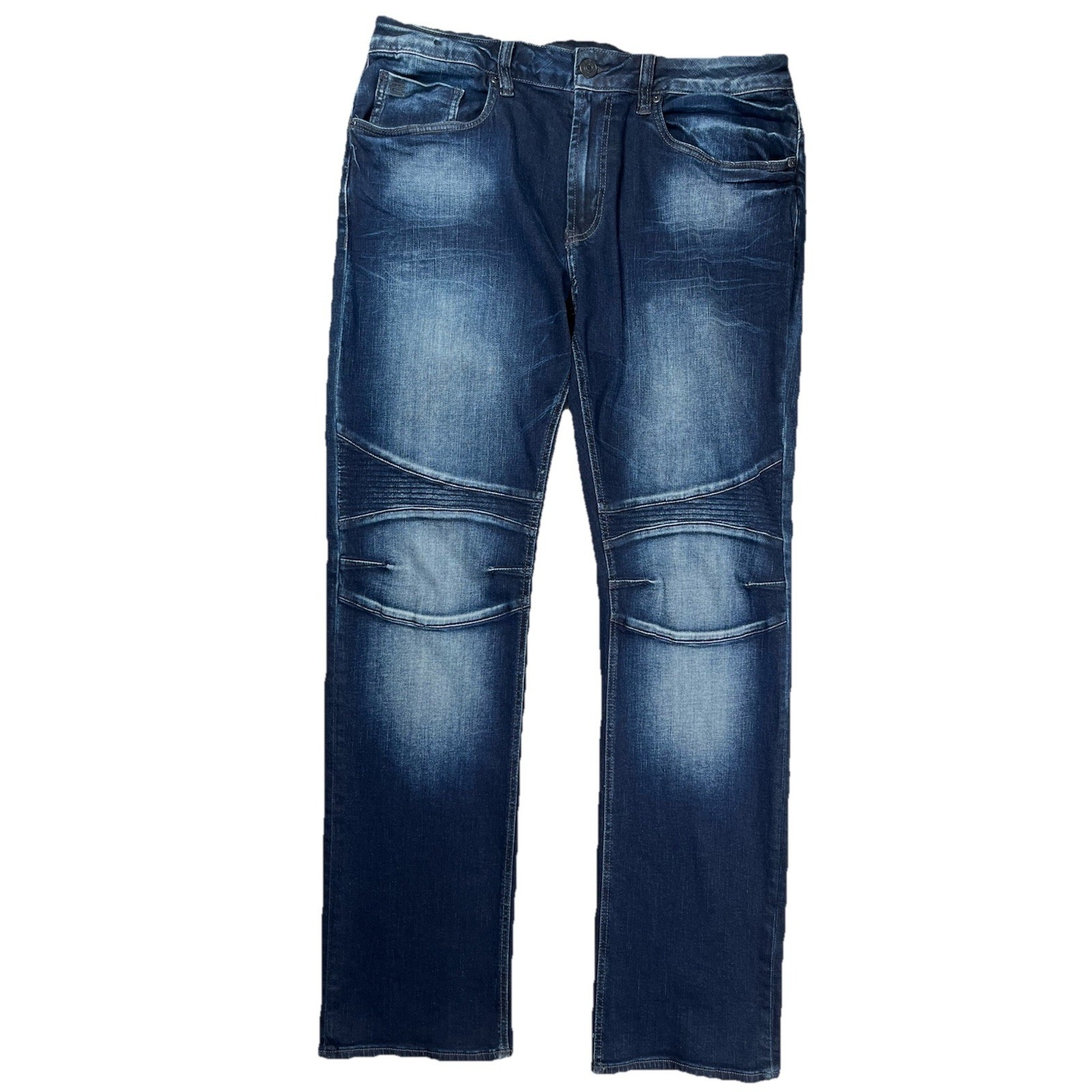 Buffalo David Bitton Jeans Men's 36x34 Evan-X Slim Stretch Moto Bikercore Denim